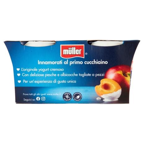 müller Yogurt Cremoso Pesca & Albicocca in Pezzi 2 x 125 g